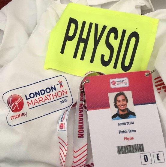 Ashni physio London marathon